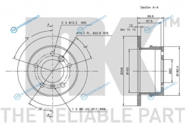 203395 Диск тормозной зад.NK(кратность 2 шт)