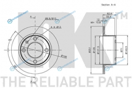 201924 Диск тормозной зад.NK(кратность 2 шт)