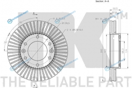 203436 Диск тормозной пер. вент.NK(кратность 2 шт)