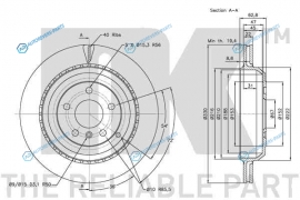 203394 Диск тормозной зад. вент.NK(кратность 2 шт)