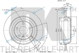 203391 Диск тормозной зад.NK