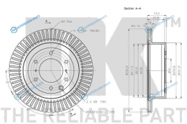 203056 Диск тормозной зад. вент.NK(кратность 2 шт)