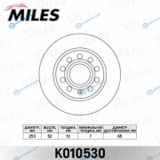 K010530 Диск тормозной AUDI A3 03-SKODA OCTAVIAYETIVW CADDYGOLF 03- задний (TRW DF4276) K010530