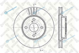 6020-4582V-SX_диск тормозной передний!| Toyota Corolla 1.4-1.8 01>