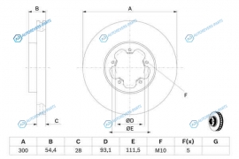 0 986 479 307_диск тормозной передний!| Ford Transit 2.4TDCi 06>