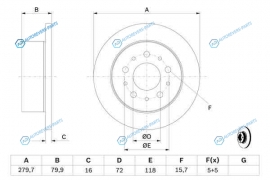 0 986 479 399_диск тормозной задний!| Fiat Ducato|Peugeot Boxer 2.2D|HDi|2.3D|3.0HDi 06>