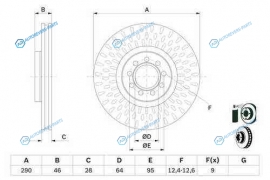 0 986 479 718_диск тормозной передний!| Iveco Daily III 35С12-18|40С12-18|50С14-18|65С15-18 3.0D 06>