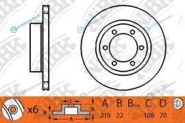 RN1128-NIBK_диск тормозной передний!| Toyota 4-Runner|Land Cruiser 2.7|3.4|3.0TD 95>