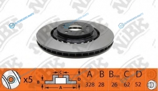 RN1443-NIBK_диск тормозной передний!| Mazda 626 1.8|2.0D 87-92