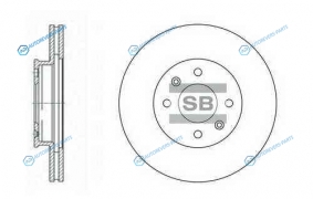 SD2028_диск тормозной передний!| Hyundai Accent| KIA Rio 1.4|1.6|1.5CRDi 05>