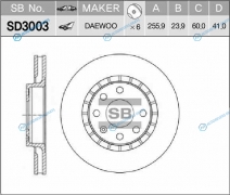 SD3003_диск тормозной передний! вентил.| Daewoo Nexia 1.5 94>|Lanos 96>|Espero 95>