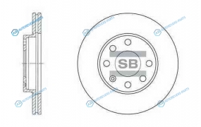 SD3004_диск тормозной передний!| Daewoo Lanos|Nexia 1.3|1.5i 95-04