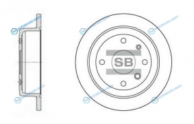 SD3008_диск тормозной задний!| Chevrolet|Daewoo Evanda 2.0 02-06
