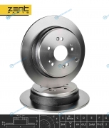 Z06124_диск тормозной задний!| Honda CR-V 2.2CTDi 05>