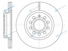 6647.10_диск тормозной передний!| Audi A3| Skoda Octavia| VW Golf 1.4-2.0TDi 03>