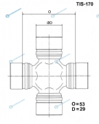 TIS-170 Крестовина карданного вала TOYO