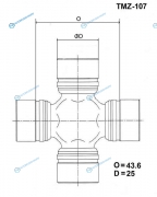 TMZ-107 Крестовина карданного вала TOYO