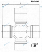 THO-102 Крестовина карданного вала TOYO