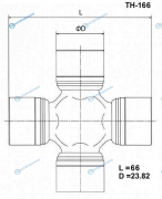 TH-166 Крестовина карданного вала TOYO