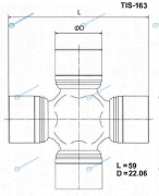 TIS-163 Крестовина карданного вала TOYO