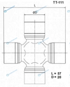 TT-111 Крестовина карданного вала TOYO