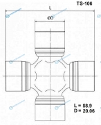 TS-106 Крестовина карданного вала TOYO