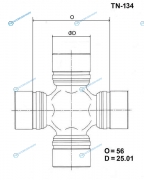 TN-134 Крестовина карданного вала TOYO