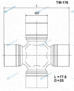TM-176 Крестовина карданного вала TOYO