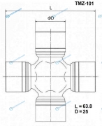 TMZ-101 Крестовина карданного вала TOYO