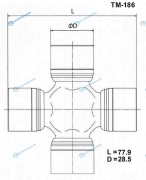 TM-186 Крестовина карданного вала TOYO