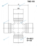 TMZ-103 Крестовина карданного вала TOYO