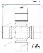 TM-175 Крестовина карданного вала TOYO