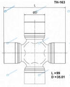 TH-163 Крестовина карданного вала TOYO