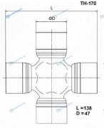 TH-170 Крестовина карданного вала TOYO