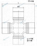 TT-116 Крестовина карданного вала TOYO