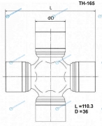 TH-165 Крестовина карданного вала TOYO
