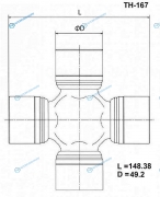 TH-167 Крестовина карданного вала TOYO