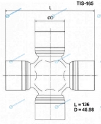 TIS-165 Крестовина карданного вала TOYO