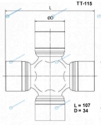 TT-115 Крестовина карданного вала TOYO