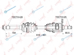 CD-1087 Привод в сборе | перед лев