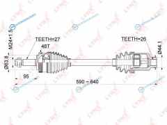 CD-1073A Привод в сборе | перед прав