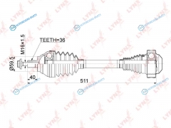 CD-1138 Привод в сборе | перед лев|