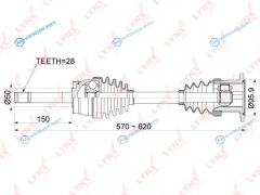 CD-1101 Привод в сборе | перед правлев