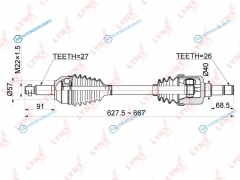CD-1182 Привод в сборе | перед лев