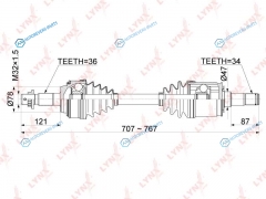 CD-1158 Привод в сборе | перед правлев