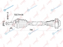 CD-1139 Привод в сборе | перед прав|