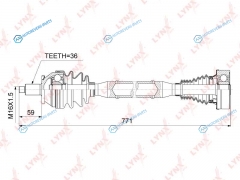 CD-1025 Привод в сборе | перед прав|