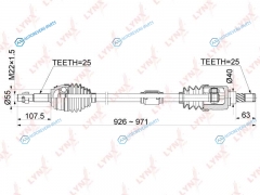 CD-1114 Привод в сборе | перед прав|