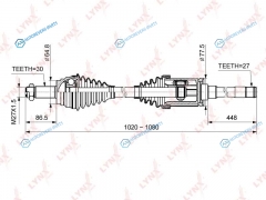 CD-1424 Привод в сборе | перед прав