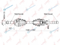 CD-1046 Привод в сборе | перед прав
